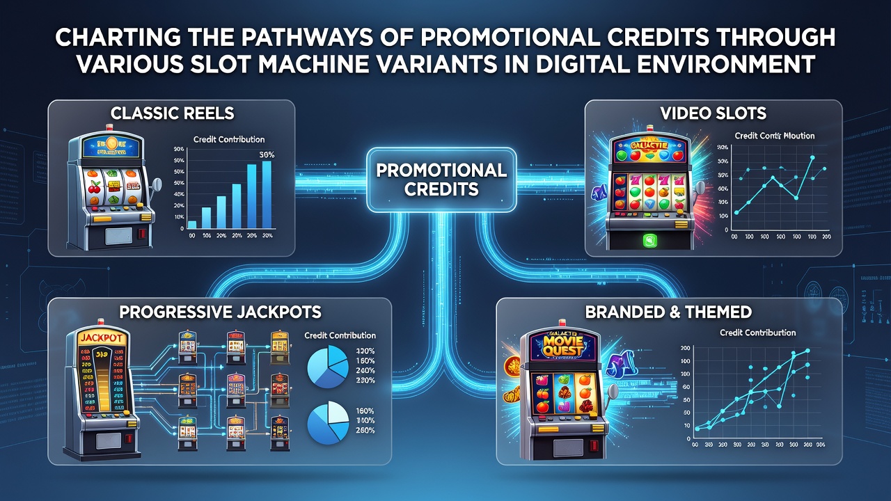 Illustration of credit flow differences between progressive and cluster-pay slot variants