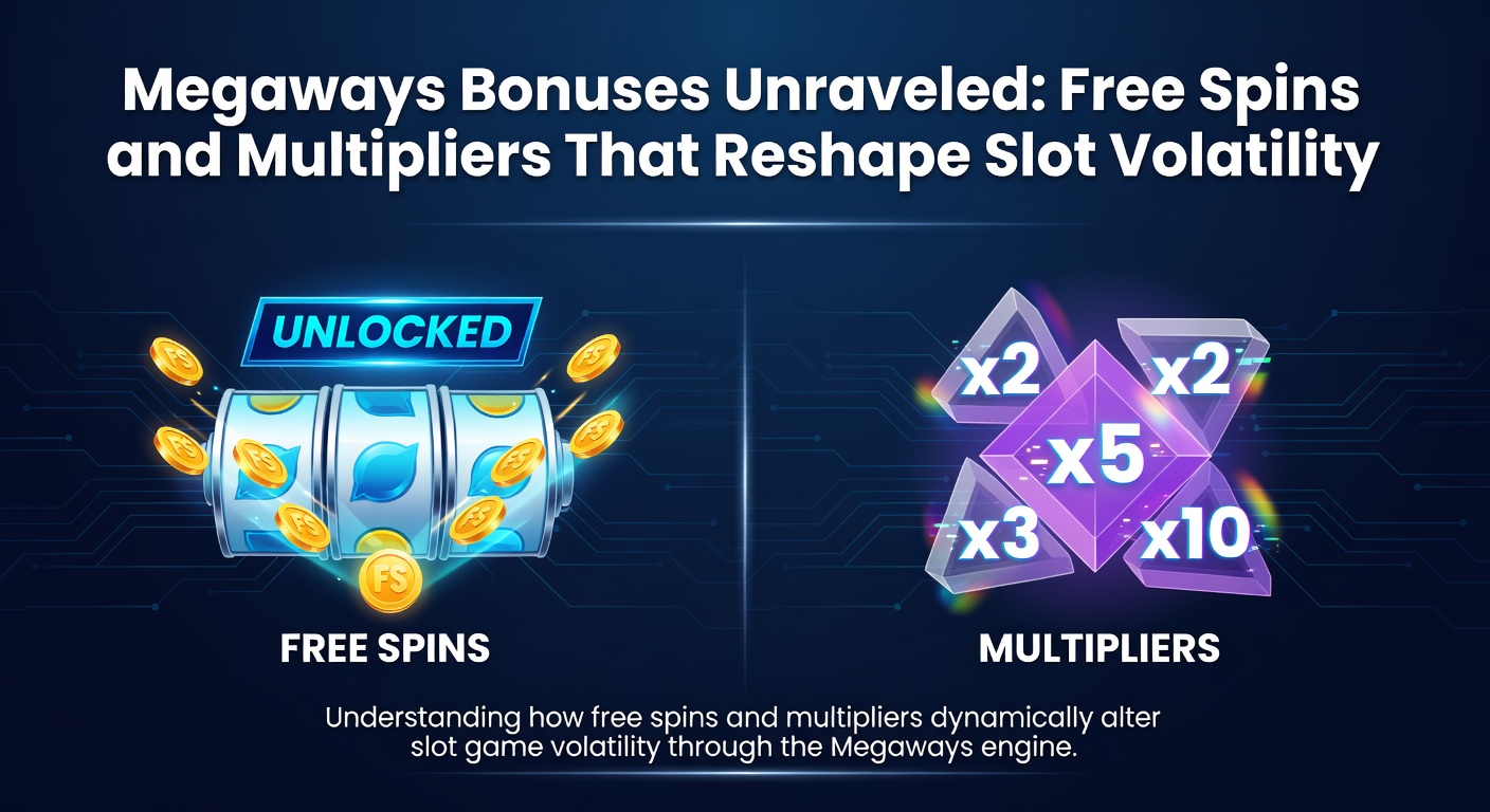 Dynamic Megaways slot screen displaying cascading reels and escalating multipliers during a free spins bonus round