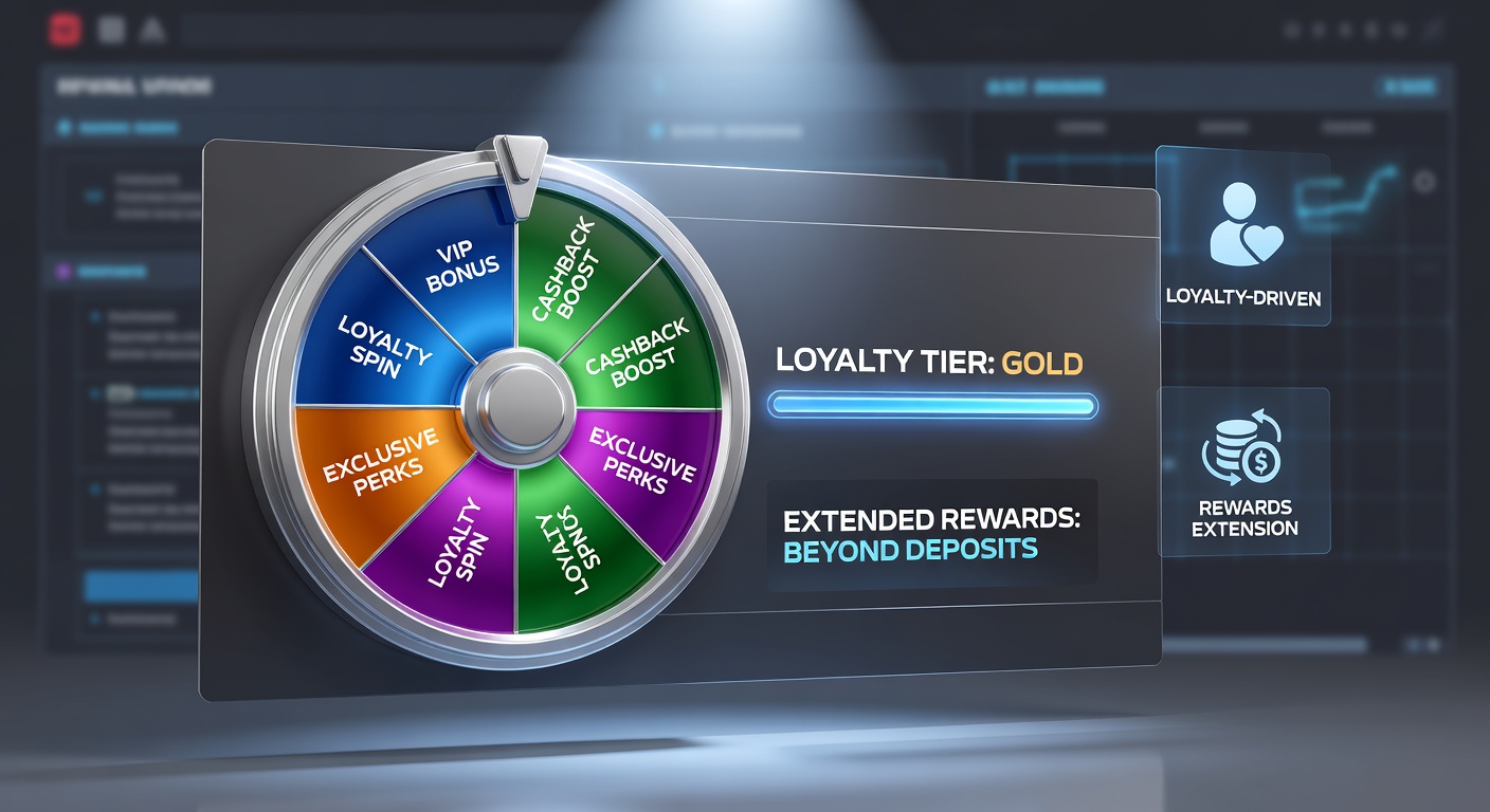 Online casino loyalty program interface showing spin rewards and tier progression