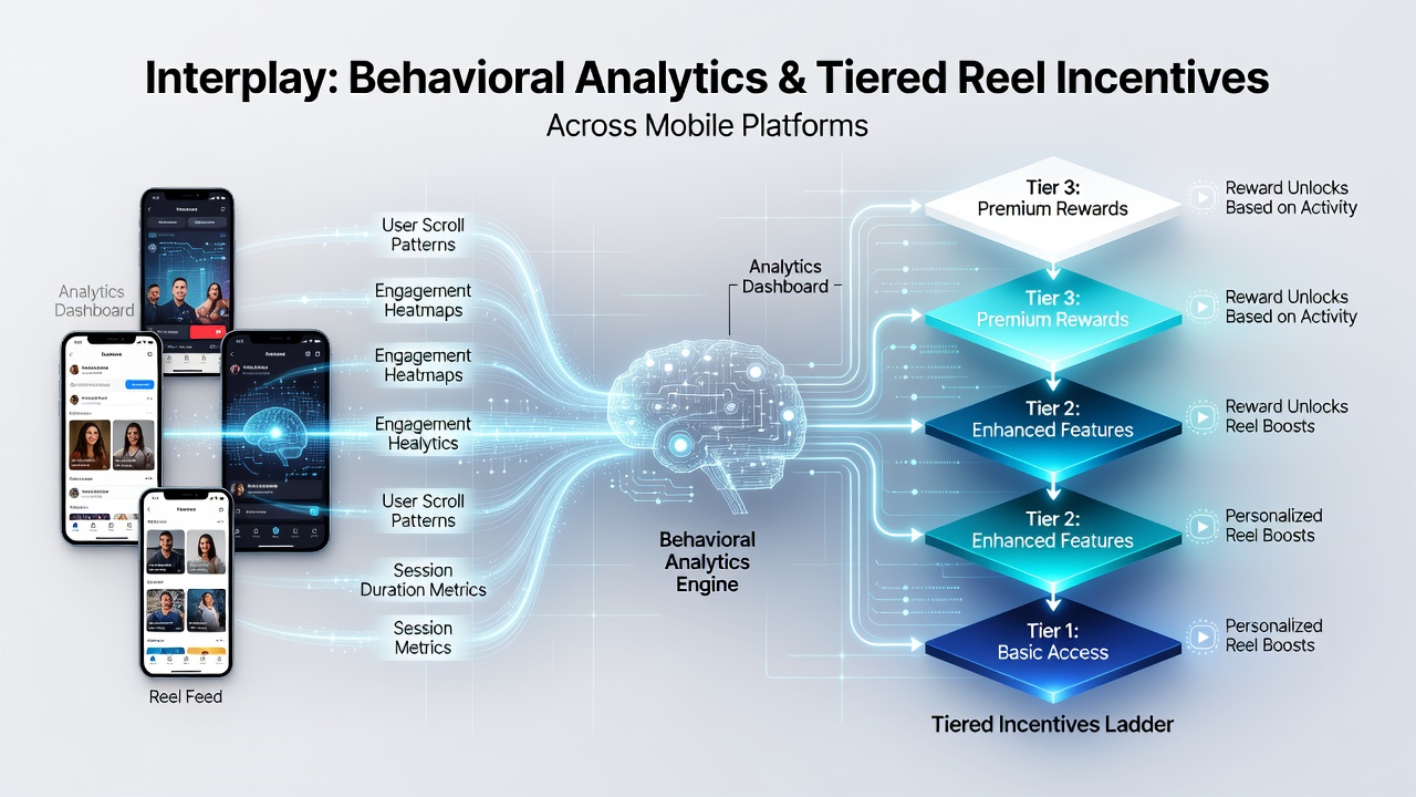 Analytics charts and graphs showing player segmentation for tiered mobile casino rewards